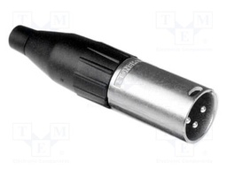 Connector: XLR; plug; male; straight; Plating: silver plated; IP40