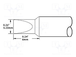 Tip; chisel; 1.8x10mm; 510°C; for soldering station