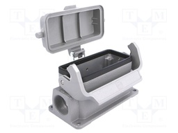 Enclosure: for rectangular connectors; Han; size 16B; with latch