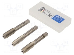 Tap-set; M12; 1.75; L: 75mm; Holder: square,hand; 7mm; 3pcs.