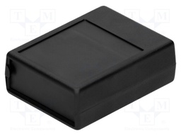 Enclosure: with panel; X: 63mm; Y: 83mm; Z: 30mm; ABS; black
