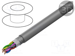 Wire: control cable; SUPER-PAAR-TRONIC-C-PUR; 4x2x1mm2; PUR; grey