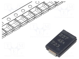 Capacitor: tantalum-polymer; 220uF; 4VDC; Case: V; 2917; ESR: 25mΩ