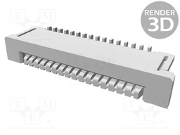 Connector: FFC (FPC); vertical; PIN: 16; ZIF; SMT; 1A; silver plated