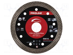 Cutting diamond wheel; Ø: 115mm; Øhole: 22.23mm; Disc thick: 1.4mm