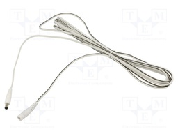 Cable; DC 5,5/2,1 plug,DC 5,5/2,1 socket; straight; 0.5mm2; 5m
