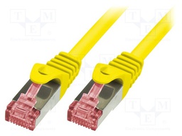 Patch cord; S/FTP; 6; stranded; Cu; LSZH; yellow; 7.5m; 27AWG