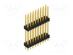 Connector: pin strips; pin header; male; PIN: 18; 2.54mm; THT; 2x9
