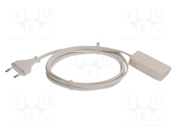 Extension lead; 2x0.75mm2; without earthing; Sockets: 1; PVC; 5m