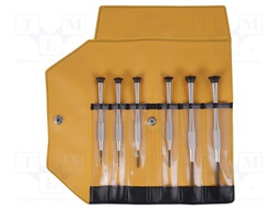 Kit: screwdrivers; Pcs: 6; precision