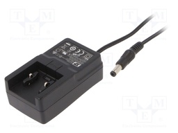 Power supply: switched-mode; voltage source; 9VDC; 0.6A; 6W; plug