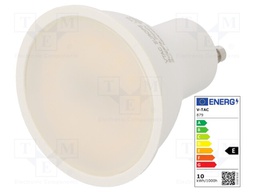 LED lamp; neutral white; GU10; 220/240VAC; 1000lm; 10W; 110°; 4000K