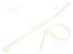 Cable tie; L: 120mm; W: 4.8mm; polyamide; 220N; natural; 100pcs.