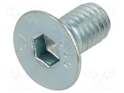Screw; M6x12; 1; Head: countersunk; hex key; HEX 4mm; steel; zinc