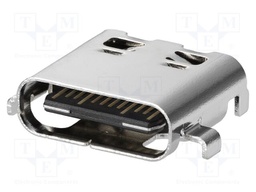 Socket; USB C; on PCBs; SMT; PIN: 24; horizontal; USB 3.1; 5A