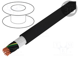 Wire; HELULIGHT®; stranded; Cu; 18G2,5mm2; PVC; black; 300/500V
