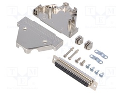 D-Sub; PIN: 62; plug; female; shielded; soldering; for cable; black