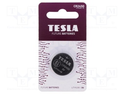 Battery: lithium; 3V; CR2450,coin; non-rechargeable; Ø24.5x5mm