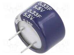 Capacitor: electrolytic; supercapacitor; 330mF; 5.5VDC; ESR: 50Ω