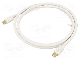 Cable; mini DisplayPort plug,both sides; DisplayPort 1.2; white