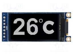 Display: OLED; graphical; 1.54"; 160x80; Dim: 53.5x23mm; white; 1x7