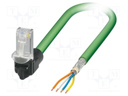 Patch cord; SF/UTP; Cat 5; cables,RJ45 down angled plug; 1m; PVC