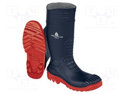 Boots; Size: 48; black-red; Mat: PVC; high,with metal toecap