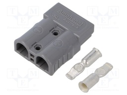 Connector: DC supply; plug; hermaphrodite; AXC50; 600V; PIN: 2; grey