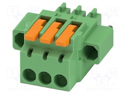 PCB connector, nominal cross section: 1.5 mm2, color: green,
