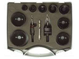 Hole saw set; wood,metal,drywall,plastic; 9pcs.