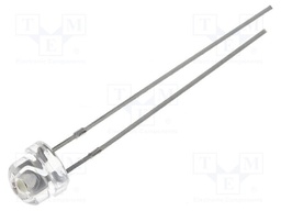 LED; 4.8mm; white cold; 500÷1120mcd; 100°; Front: convex; 2.8÷4V
