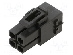 Connector: wire-wire/PCB; plug; female; Mega-Fit; PIN: 4; straight