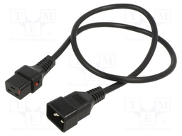 Cable; IEC C19 female,IEC C20 male; 1m; with IEC LOCK locking
