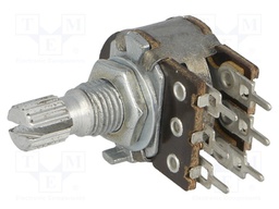 Potentiometer: shaft; single turn; 2.2kΩ; 100mW; ±20%; 6mm; for PCB