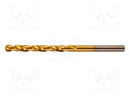 Drill bit; for metal; Ø: 3.5mm; Plating: titanium nitride