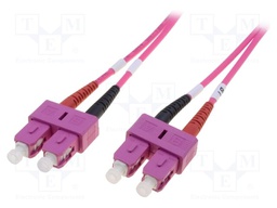 Fiber patch cord; OM4; SC/PC,both sides; 3m; LSZH; purple