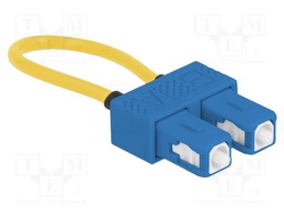 Adapter; SC/UPC; 9/125um; blue; yellow; Øcable: 3mm; -20÷70°C