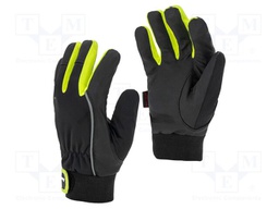 Protective gloves; Size: 8; black; furlined; tag