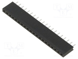 Socket; pin strips; female; 2.54mm; PIN: 40; THT; on PCBs; straight