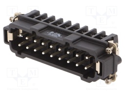 Connector: HDC; contact insert; male; C146; size E24; 16A; 660V