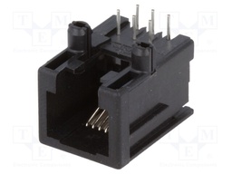 Socket; RJ12; PIN: 6; low profile; Layout: 6p6c; THT; on PCBs; 11.5mm