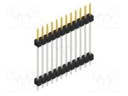 Connector: pin strips; pin header; male; PIN: 12; 2.54mm; THT; 1x12