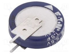 Capacitor: electrolytic; supercapacitor; 1.5F; 5.5VDC; ESR: 30Ω