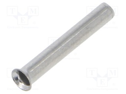 Tip: bootlace ferrule; non-insulated; copper; 2.5mm2; 18mm; tinned