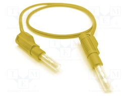 Test lead; 32A; banana plug 4mm,both sides; Urated: 600V; yellow