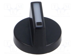 Knob; Actuator colour: white; plastic; Ø18mm; Body: black