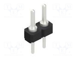 Connector: pin strips; pin header; male; PIN: 2; 2.54mm; THT; 1x2