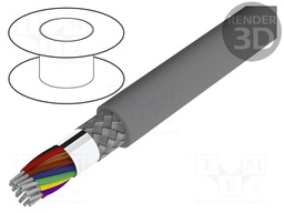 Wire; 20x20AWG; tinned copper braid; PVC; dark grey; 600V; 30,5m
