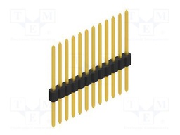 Connector: pin strips; pin header; male; PIN: 12; 1.27mm; THT; 1x12