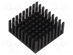 Heatsink: extruded; grilled; black; L: 33mm; W: 33mm; H: 14mm